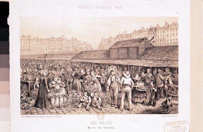 Les Halles, 1855 af French School