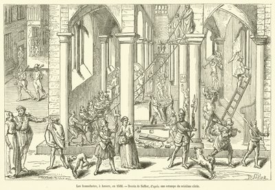 Ikonoklasterne, i Antwerpen, i 1566 (gravering) af French School