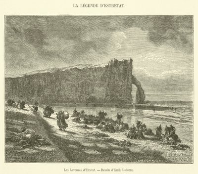 Etretats skiver (gravering) af French School