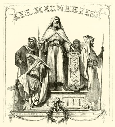 Les Machabees (gravering) af French School