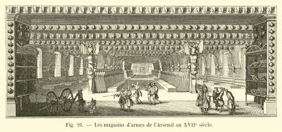 Arsenalets våbenlagre i det 17. århundrede af French School