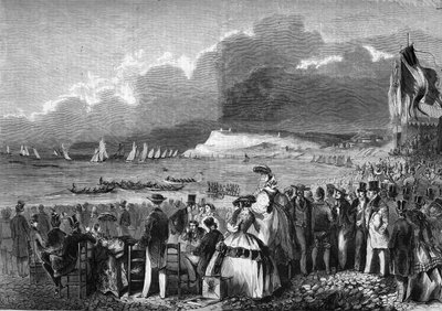 Regattaerne i Le Havre i 1857. af French School