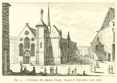 Quinze-Vingts hospice, efter I Sylvestre, omkring 1546 af French School