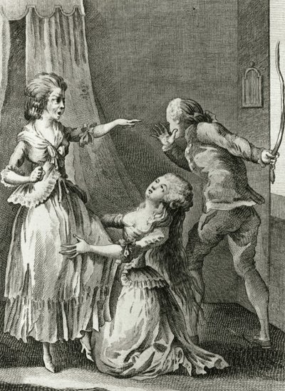 Libertinage - i "Historie dag for dag om en kvinde fra den franske republik", Restif de La Bretonne (1734-1806), Genève 1791-1794. af French School