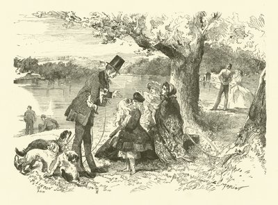 Livet i England: hundesælger i Hyde Park (gravering) af French School