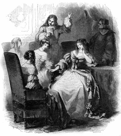 Litterær Salon: digteren Jean Renaud de Segrais (1624-1701) ved Anne Marie Louise d