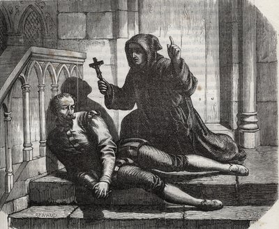 Låst inde i Tower of London kom han kun ud for at bestige stilladset: Kansler Thomas More (1478-1535) i fængsel, fordi han nægtede at give det kongelige segl til kong Henrik VIII (1491-1547) ægteskab med Anne de Boleyn (Anna eller Ann Bolin og Anne Bull af French School