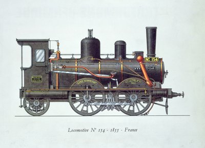 Lokomotiv nr.154, 1855 af French School