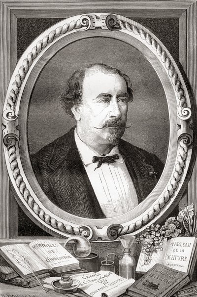 Louis Figuier, fransk videnskabsmand og forfatter, fra Les Merveilles de la Science, pub.1870 af French School