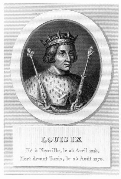 Louis IX (Saint-Louis) (gravering) af French School