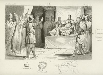 Louis I, King of the Franks and Holy Roman Emperor  af French School