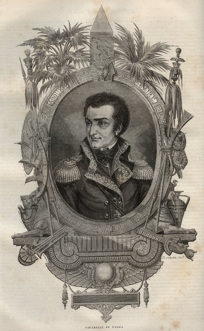 Louis Marie Maximilien de Caffarelli du Falga (1756-1799) fransk general under den franske revolution - - Indgravering i New National Encyclopedia af Maurice La Charest - 1870 - af French School