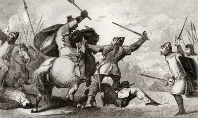Louis VI (1081-1137) den Store kæmper mod englænderne i slaget ved Brenneville, fra 