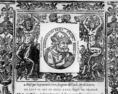 Louis VI Le Gros - i "Portrætter af Frankrigs konger" af French School