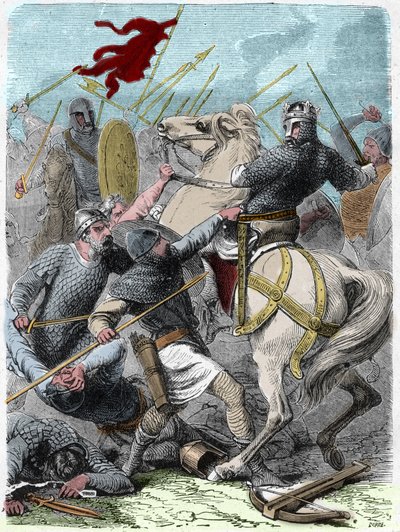 Ludvig VI sagde, at "The Gros" (1081 - 1137), i slaget ved Brenneville, forsøgte at tage Normandiet fra kong Henrik I af England i 1119. Indgravering i "" Histoire De France En Cent-malerier af Paul Lehugeur "" 1891. af French School
