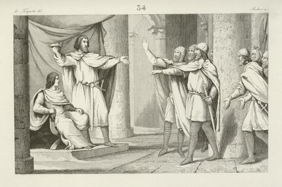 Louis V, last Carolingian King of Western Francia  af French School