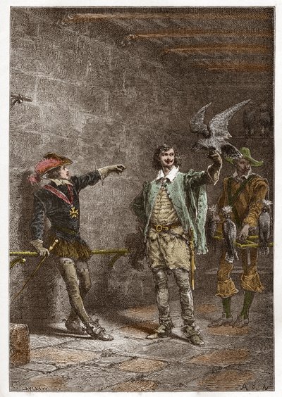 Ludvig XIII (1601-1643), kaldet den retfærdige, seksten år gammel, og hans yndlings Charles d