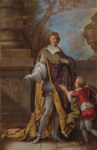 Ludvig XIII og en side af French School