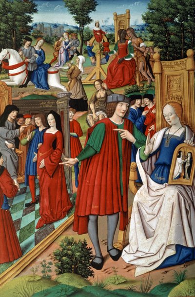 Ludvig XII og Anne af Bretagne af French School