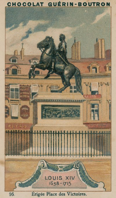 Ludvig XIV, 1638-1715, opført Place des Victoires af French School