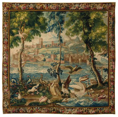 Louis XIV Beauvais "ports de mer" tapestry, c.1700dani af French School