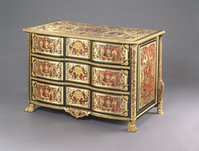 Louis XIV Boulle Commode, ca. 1700 (skildpaddeskal, messing og ormolu) (se også 220158) af French School