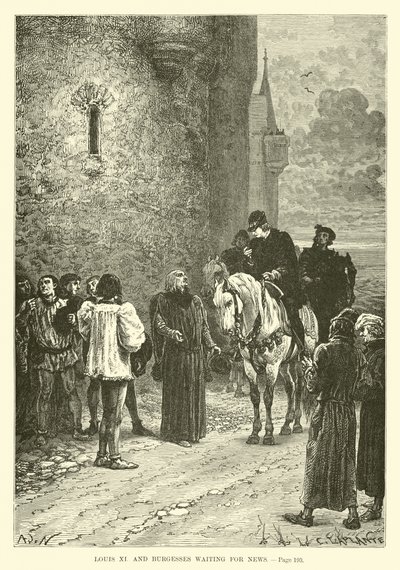 Louis XI og Burgesses venter på nyheder af French School