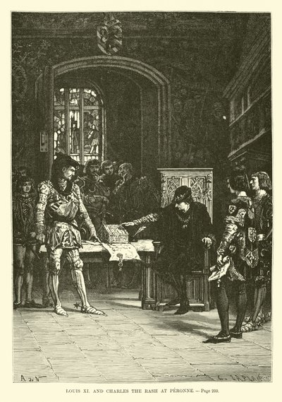 Ludvig XI og Karl den Udslæt ved Peronne af French School