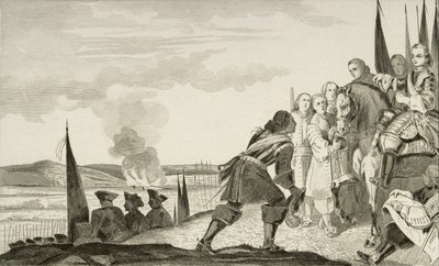 Louis XV (1710-74) ved slaget ved Fontenoi i 1745, fra 