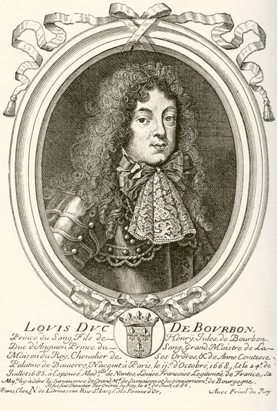 Louis de Bourbon, Prins af Condé, 1668 - 1710. Prins af blodet ved Louis XIV