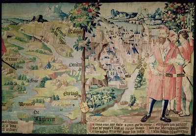 Lugdus (1672-21 f.Kr.) før en repræsentation af byen Lyon, Arras værksted, ca. 1530 af French School