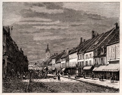 Lure - departement Haute-Saone i regionen Bourgogne-Franche-Comte - gravering i "La France illustree: geografi, historie, statistisk administration" af V.-A. Malt-brun. 1884 af French School