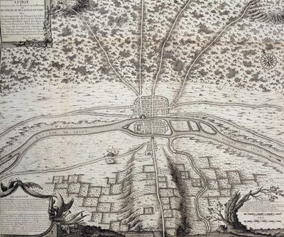Lutetia eller den anden plan af Paris i det 4. og 5. århundrede e.Kr., 1722 af French School