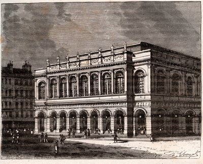 Lyon: Le Grand Theatre - indgravering i "La France illustree: geografi, historie, statistisk administration" af V.A. Malt-brun. 1884 af French School