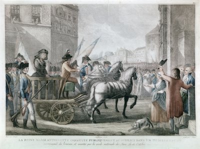MARIE-ANTOINETTE ført til guillotinen, 16. oktober af French School