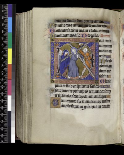 MS 300 f.212v, Terce, fra Isabella fra Frankrigs Psalter and Hours, Paris, c.1265-70 (pen & blæk og tempera på pergament) af French School