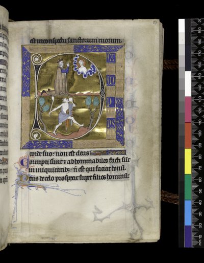 MS 300 f.57r, David beder til Gud af French School