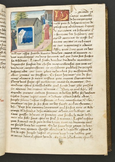 MS Hunter 252 030r Side fra Hundred New News, c.1461-62 af French School