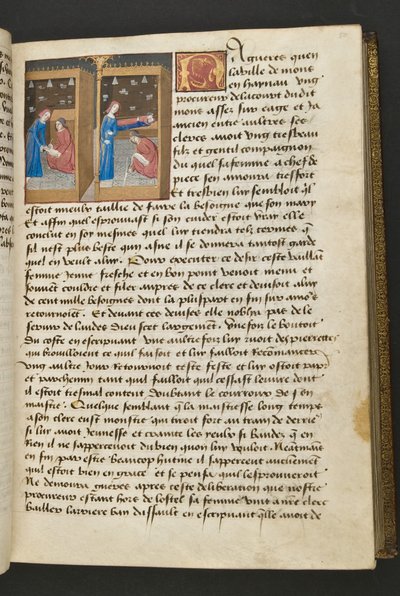 MS Hunter 252 050r Side fra Hundred New News, c.1461-62 af French School
