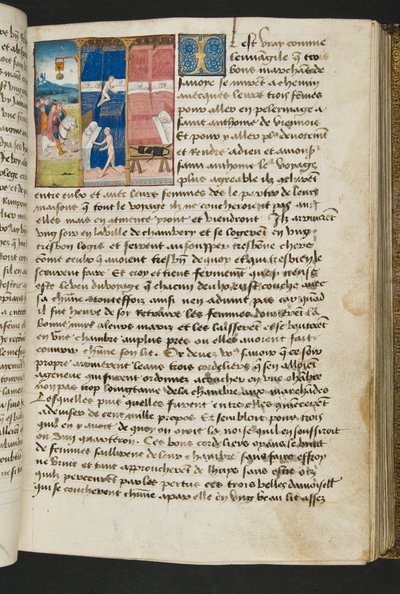 MS Hunter 252 070r Side fra Hundred New News, c.1461-62 af French School