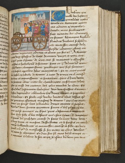 MS Hunter 252 108r Side fra Hundred New News, c.1461-62 af French School