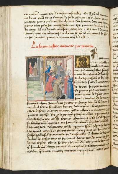 MS Hunter 252 132v Side fra Cent Nouvelles Nouvelles, c.1461-62 af French School