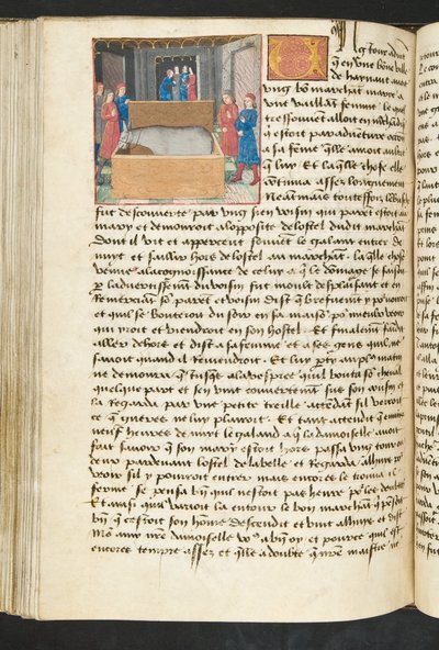 MS Hunter 252 134v Side fra Cent Nouvelles Nouvelles, c.1461-62 af French School