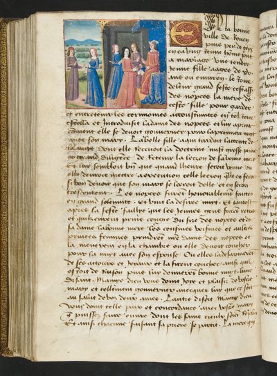 MS Hunter 252 177v Side fra Cent Nouvelles Nouvelles, c.1461-62 af French School