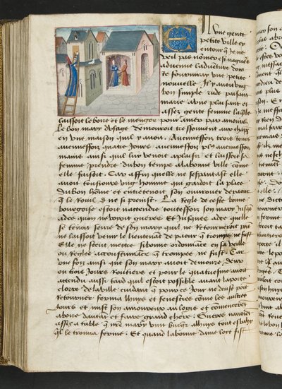MS Hunter 252 181v Side fra Cent Nouvelles Nouvelles, c.1461-62 af French School