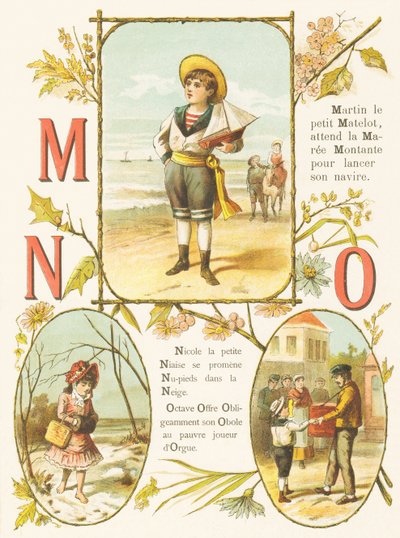 M N W: Sømand, Maree, Niaise, Barfodet, Sne, Obole, Orgel af French School