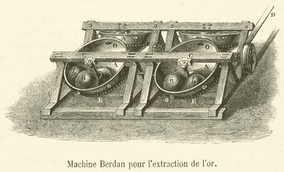 Berdan maskine til guldudvinding (gravering) af French School