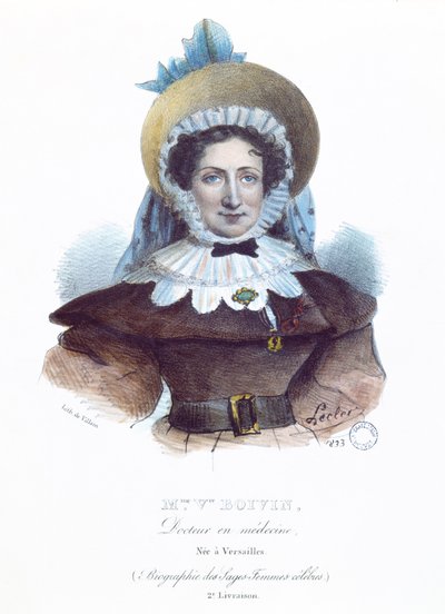 Madame Boivin (1783-1841) fra en bog om berømte kvinder, 1833 af French School