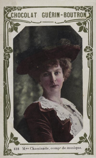 Madame Chaminade, musikkomponist (farvet foto) af French School