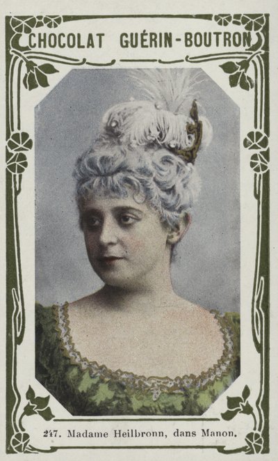 Madame Heilbronn, i Manon (farvet foto) af French School